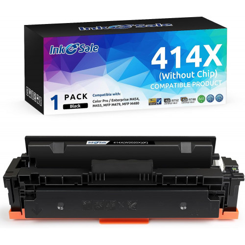 INK E-SALE Replacement for HP 414X Black Toner Cartridges,NO CHIP